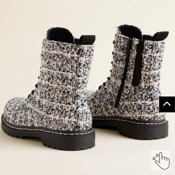 NWT Torrid Boucle Combat Boots - Picture 4 of 16